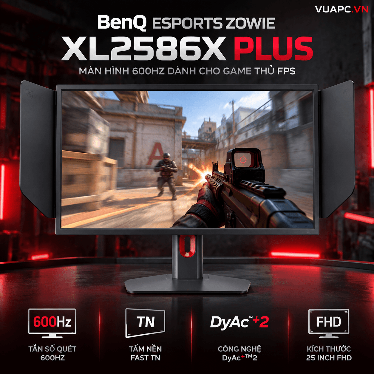 Màn hình Gaming BenQ ESPORTS ZOWIE XL2586X PLUS | 25 inch, FHD, 600Hz, TN, DyAc⁺2