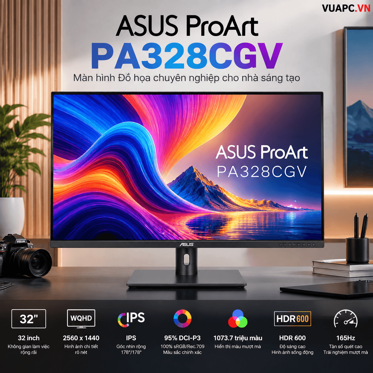 Màn hình Đồ họa ASUS ProArt PA328CGV | 32 inch, 2K/QHD, 165Hz, IPS