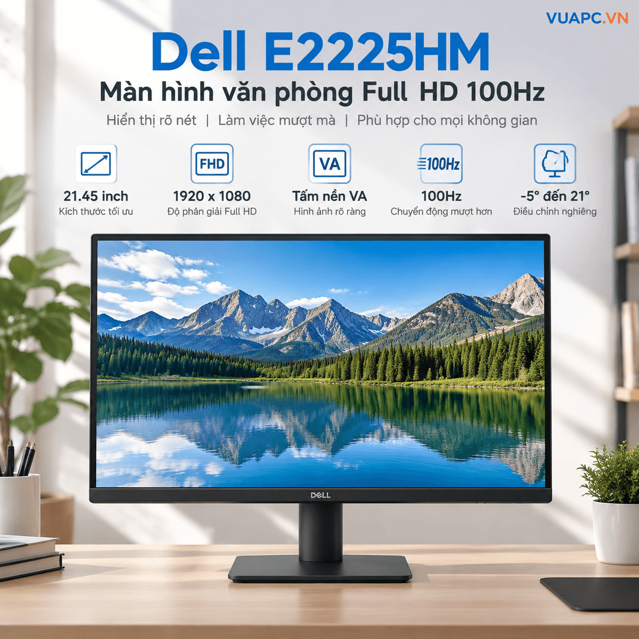 Màn hình Văn phòng Dell E2225HM | 22 inch, FHD, 100Hz, VA