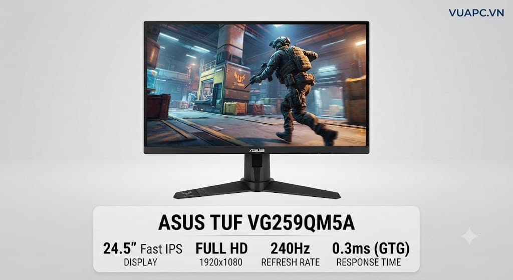Màn hình Gaming Asus VG259QM5A | 25 inch, FHD, 240Hz, IPS