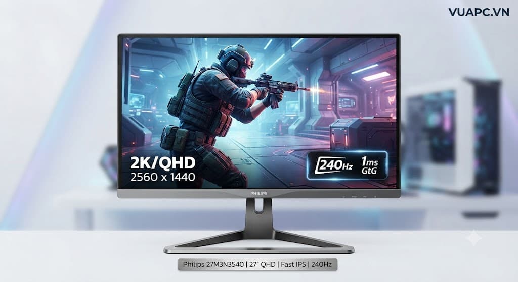 Màn hình Gaming Philips 27M3N3540 | 27 inch, 2K/QHD, 240Hz, Fast IPS
