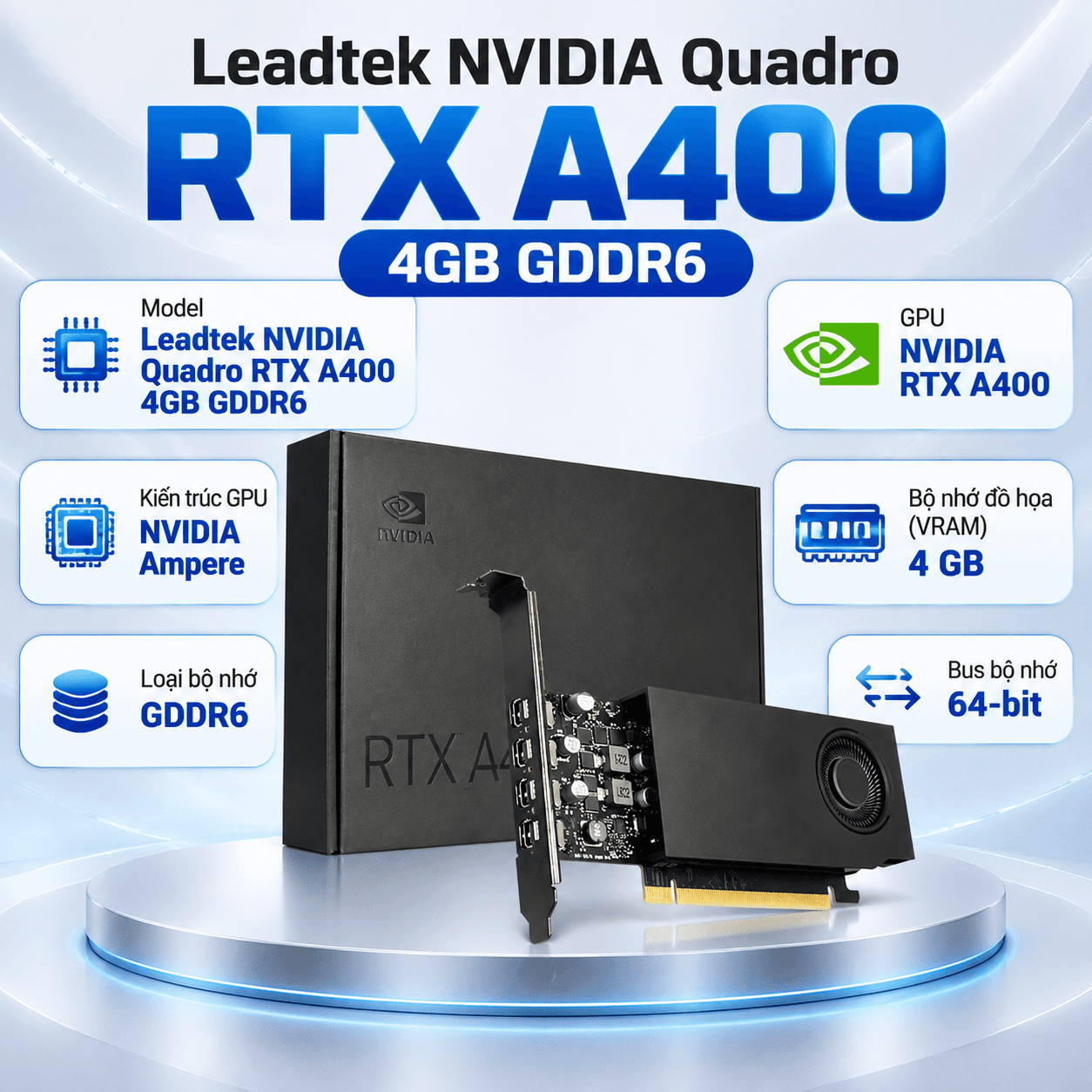 NVIDIA RTX A400 Qleadtek Quadro 4GB GDDR6
