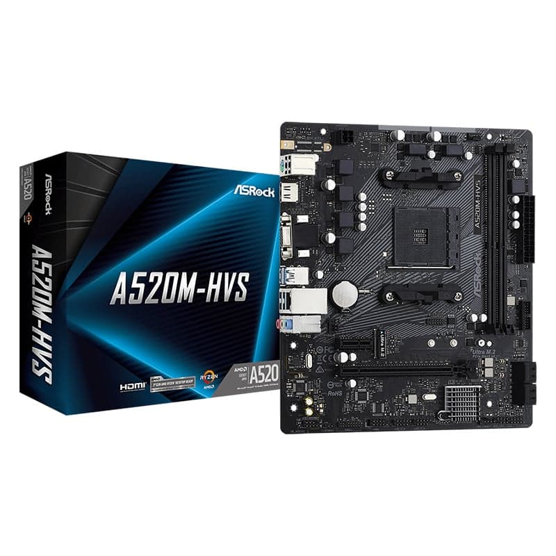Mainboard ASRock A520M-HVS | AM4, Micro-ATX, 2 khe RAM