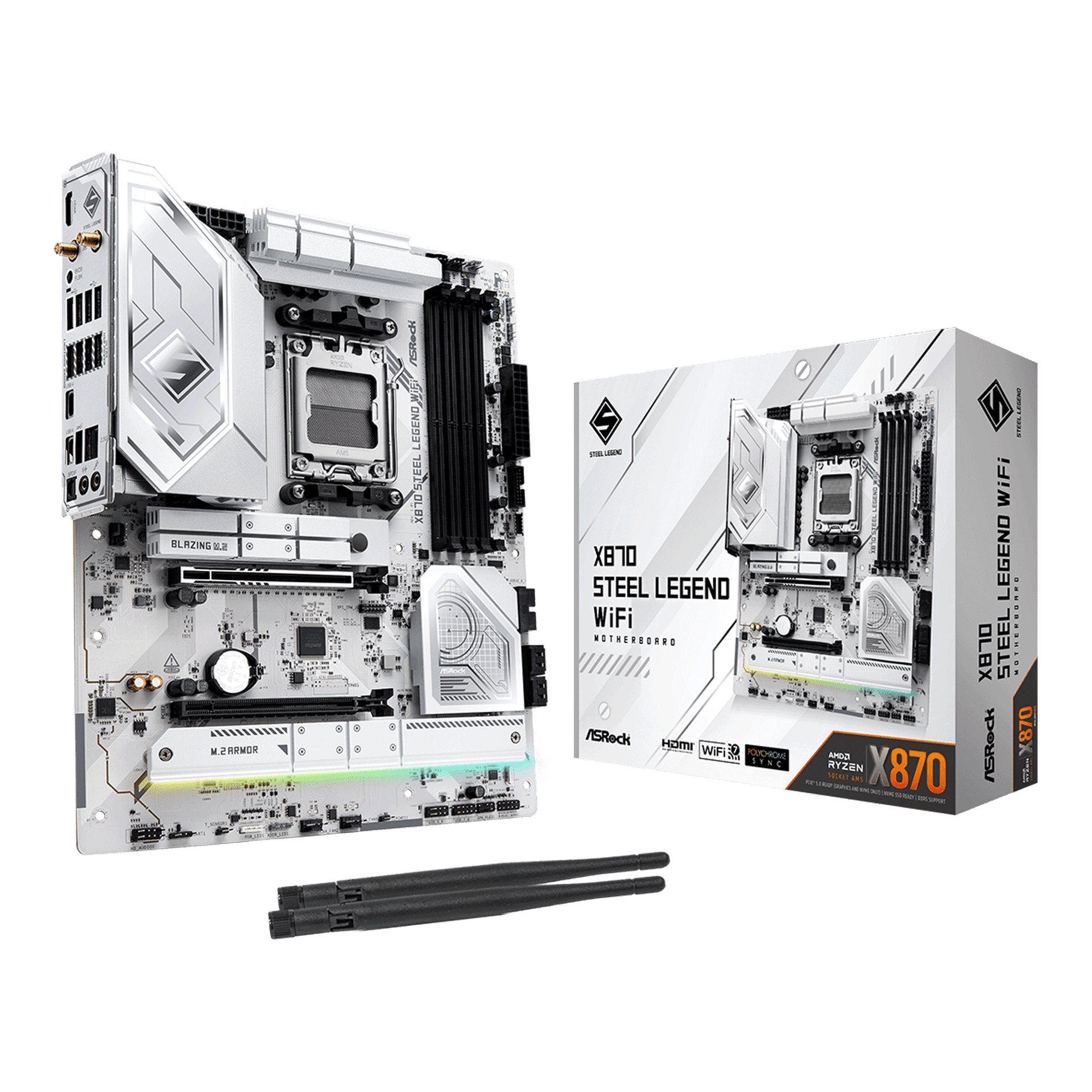 Mainboard ASRock X870 Steel Legend Wifi DDR5 | AM5, ATX, 4 khe RAM
