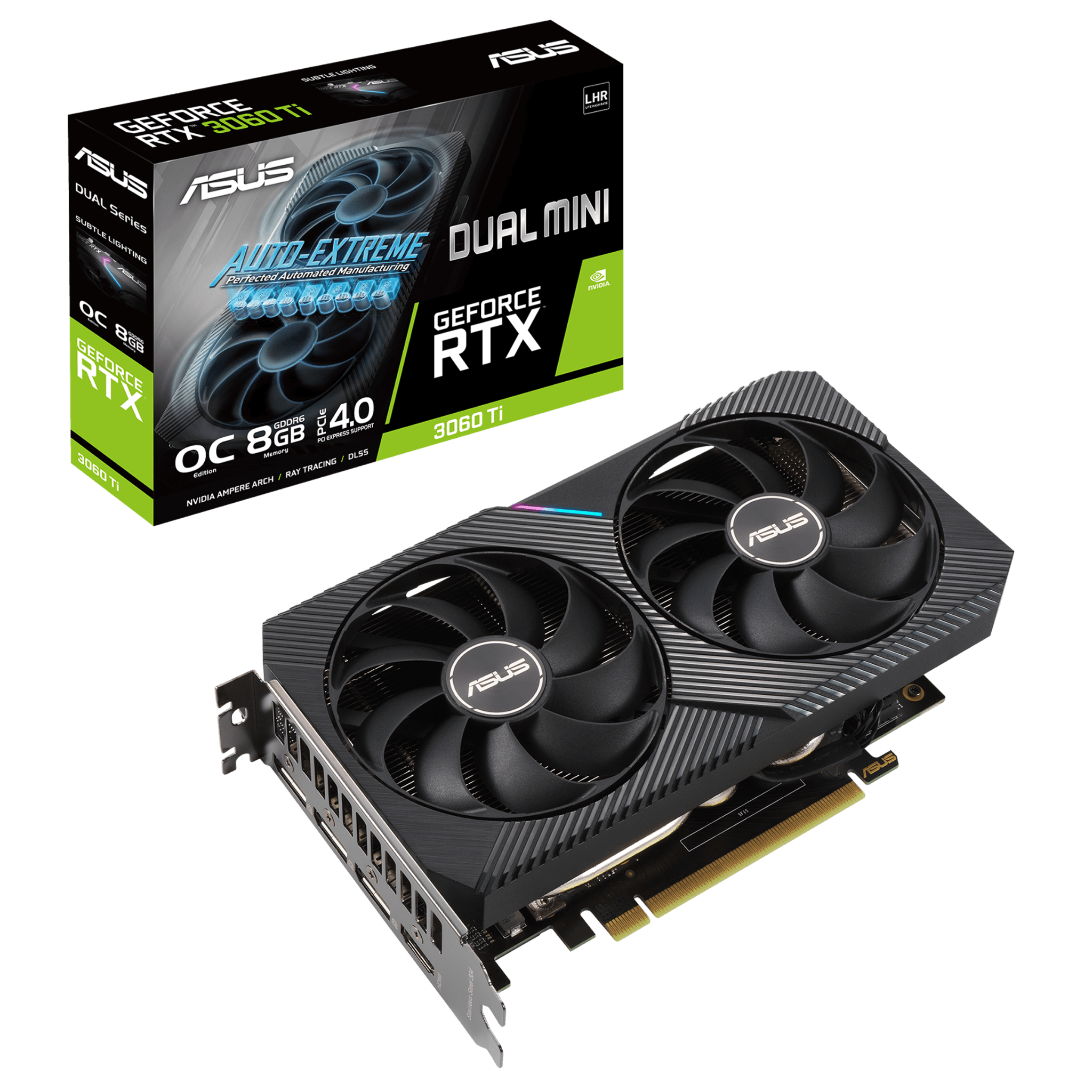ASUS DUAL GeForce RTX 3060 Ti V2 MINI OC Edition 8GB GDDR6