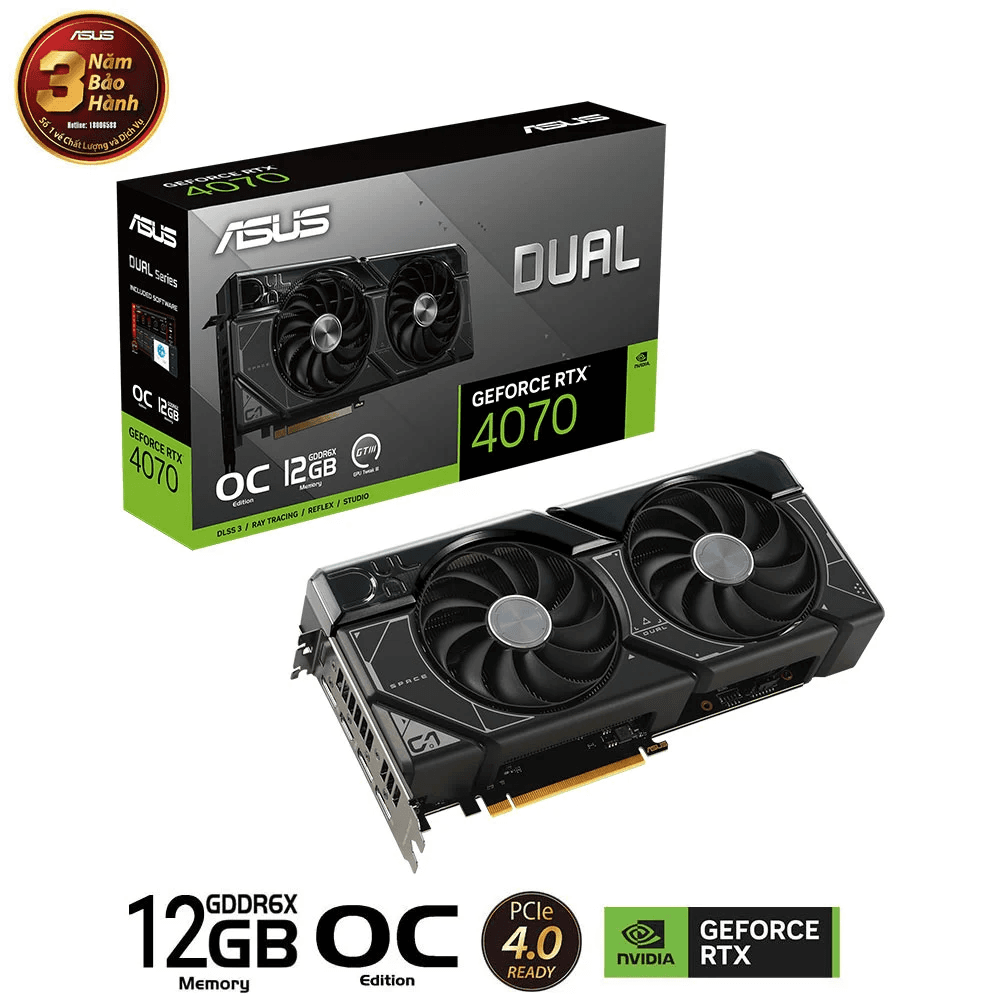 ASUS Dual GeForce RTX 4070 EVO OC Edition 12GB GDDR6X