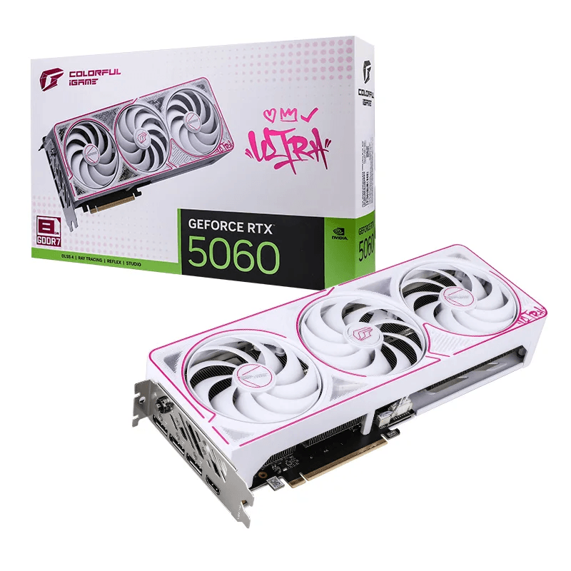 Cạc Màn Hình Colorful iGame RTX 5060 Ultra W OC 8GB-V ( 3 Fan )