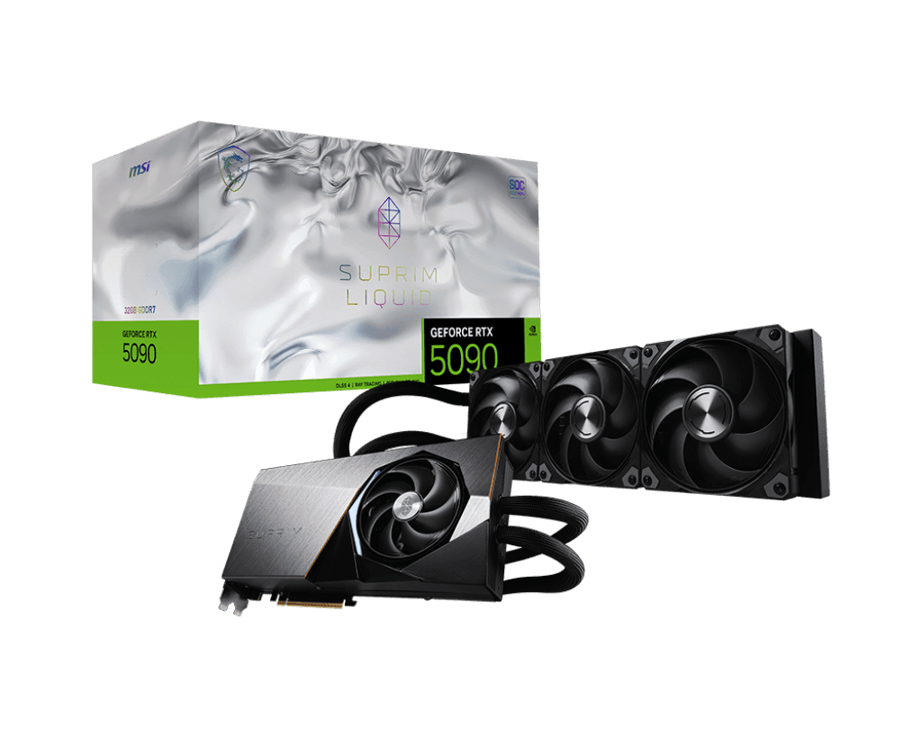 Card màn hình MSI GeForce RTX™ 5090 32G SUPRIM LIQUID SOC