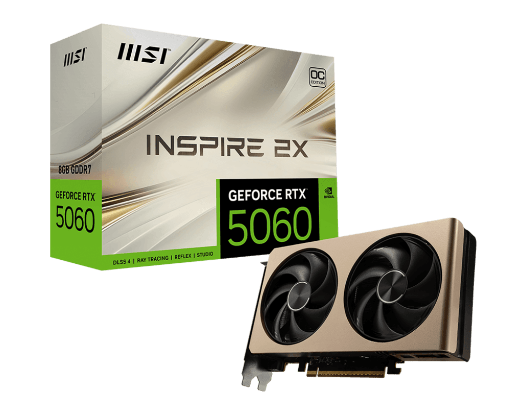 Card màn hình MSI GeForce RTX™ 5060 8G INSPIRE 2X OC