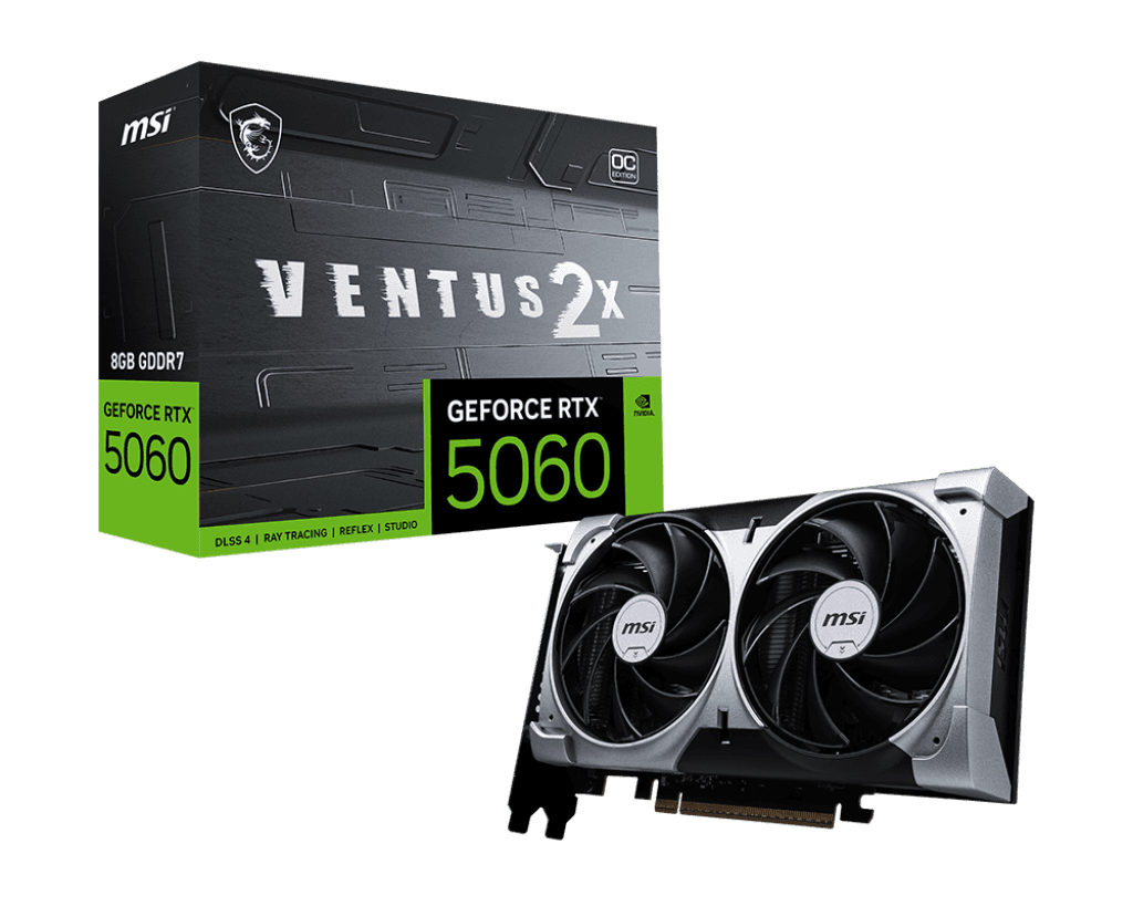 Card màn hình MSI GeForce RTX™ 5060 8G VENTUS 2X OC