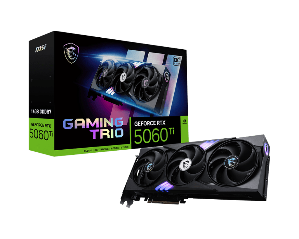 Card màn hình MSI GeForce RTX™ 5060 Ti 16G GAMING TRIO OC