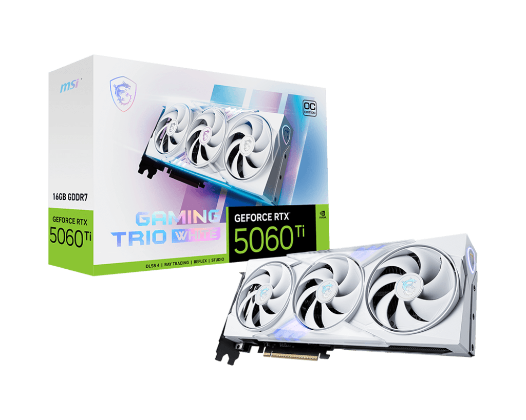 Card màn hình MSI GeForce RTX™ 5060 Ti 16G GAMING TRIO OC WHITE