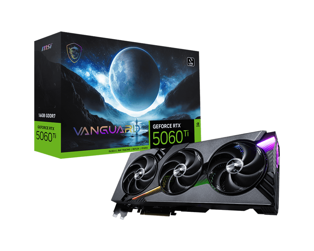 Card màn hình MSI GeForce RTX™ 5060 Ti 16G VANGUARD OC
