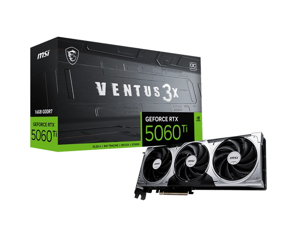 Card màn hình MSI GeForce RTX™ 5060 Ti 16G VENTUS 3X OC