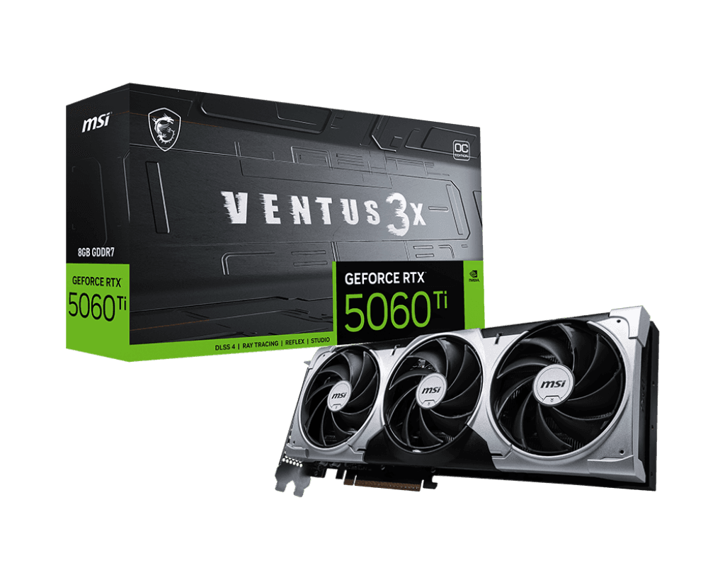 Card màn hình MSI GeForce RTX™ 5060 Ti 8G VENTUS 3X OC