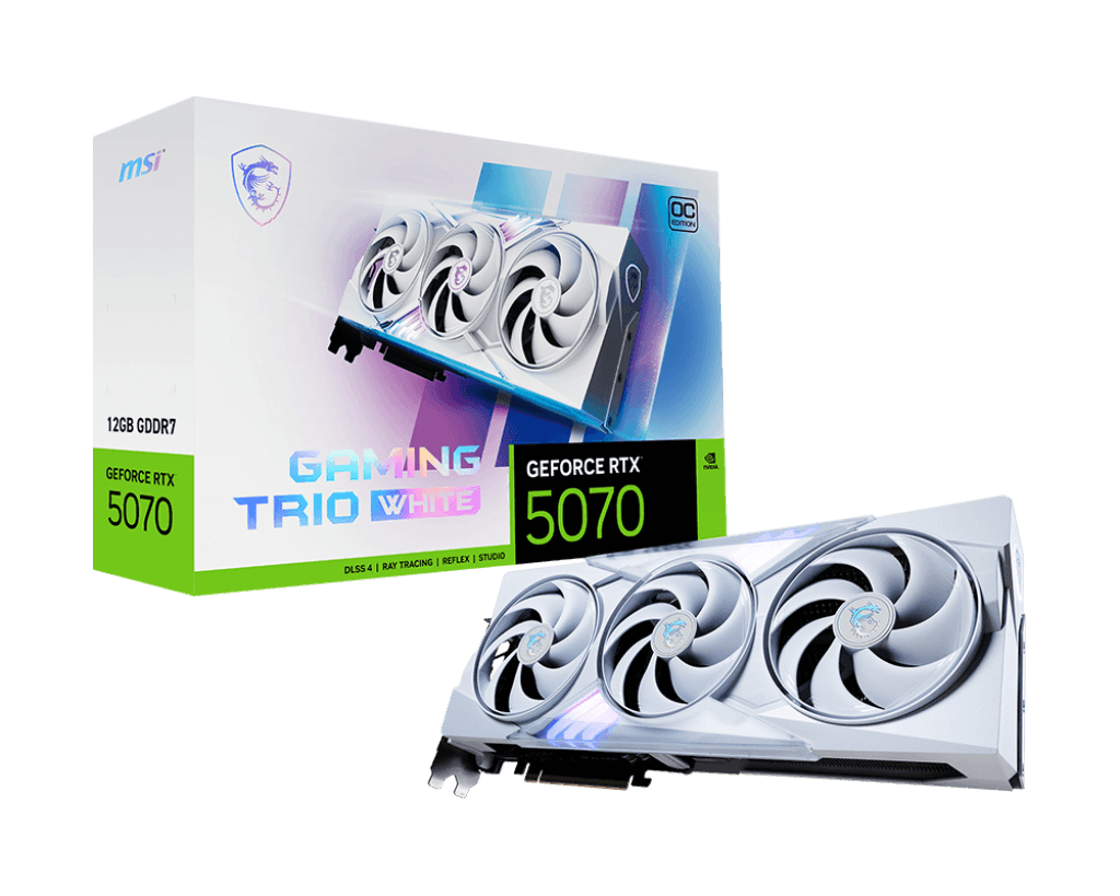 Card màn hình MSI GeForce RTX™ 5070 12G GAMING TRIO OC WHITE