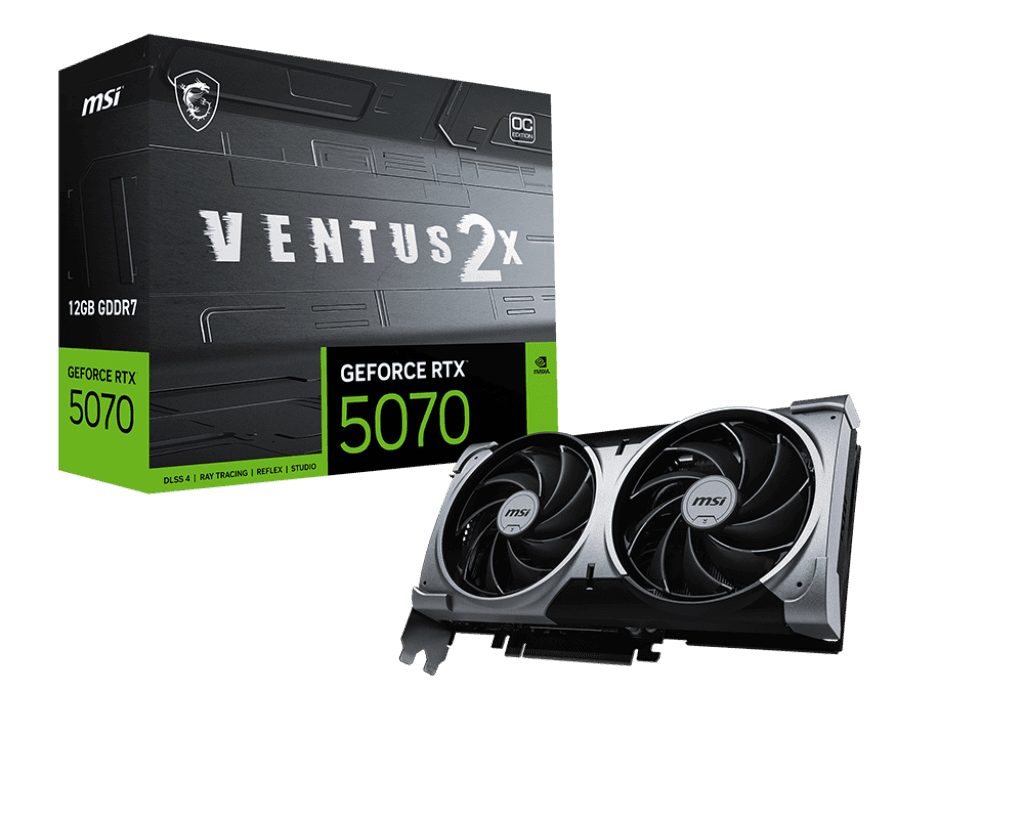 Card màn hình MSI GeForce RTX™ 5070 12G VENTUS 2X OC