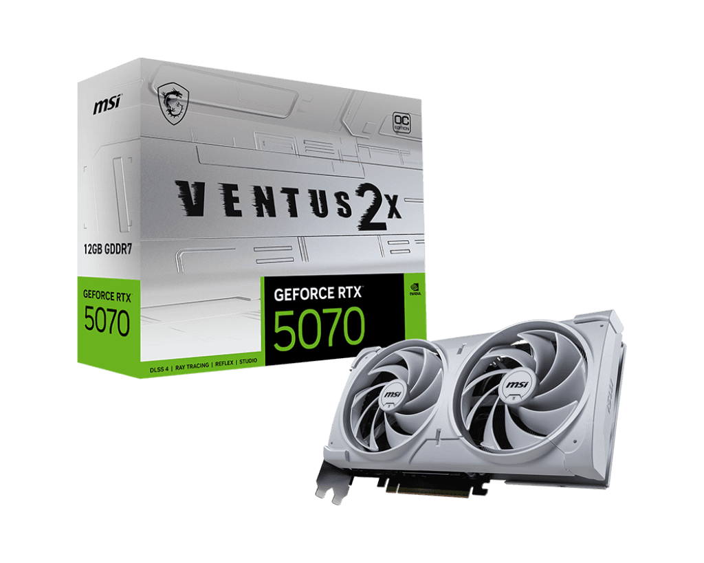 Card màn hình MSI GeForce RTX™ 5070 12G VENTUS 2X OC WHITE
