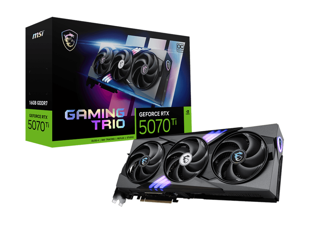 Card màn hình MSI GeForce RTX™ 5070 Ti 16G GAMING TRIO OC PLUS
