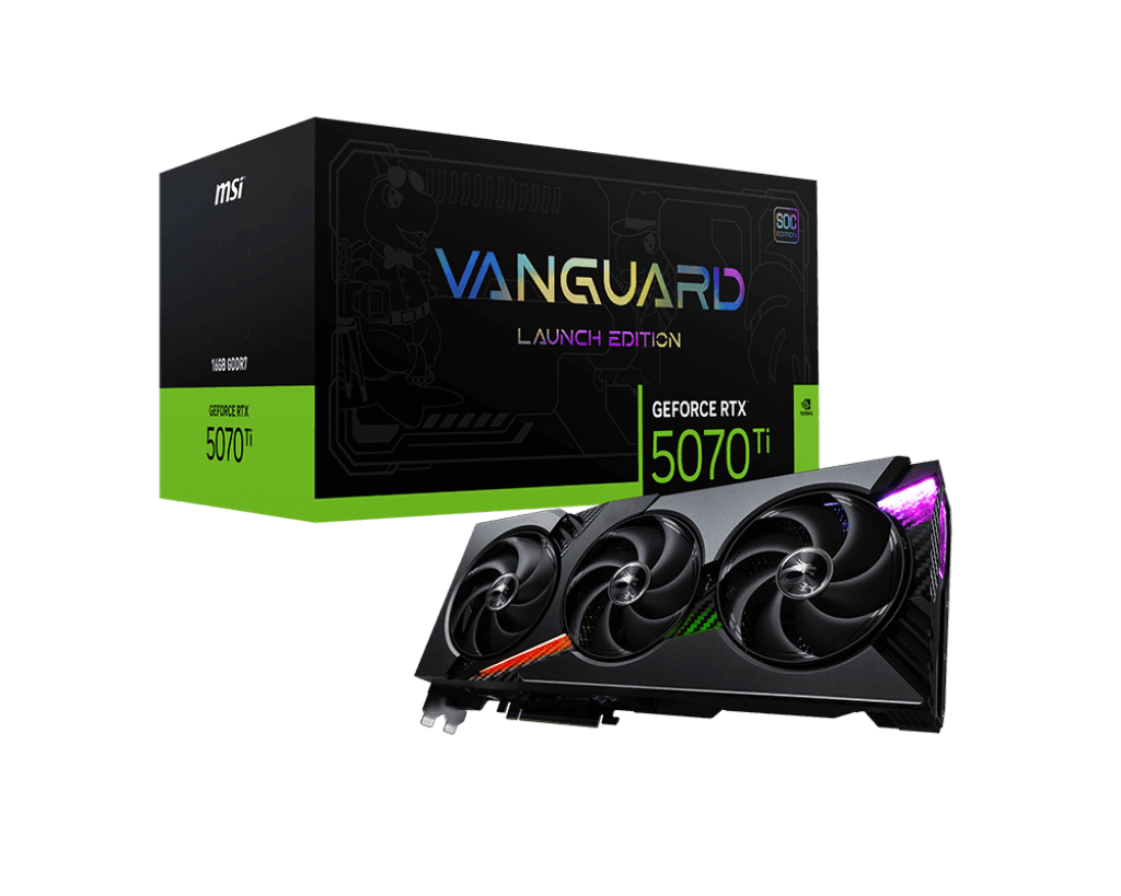 Card màn hình MSI GeForce RTX™ 5070 Ti 16G VANGUARD SOC LAUNCH EDITION