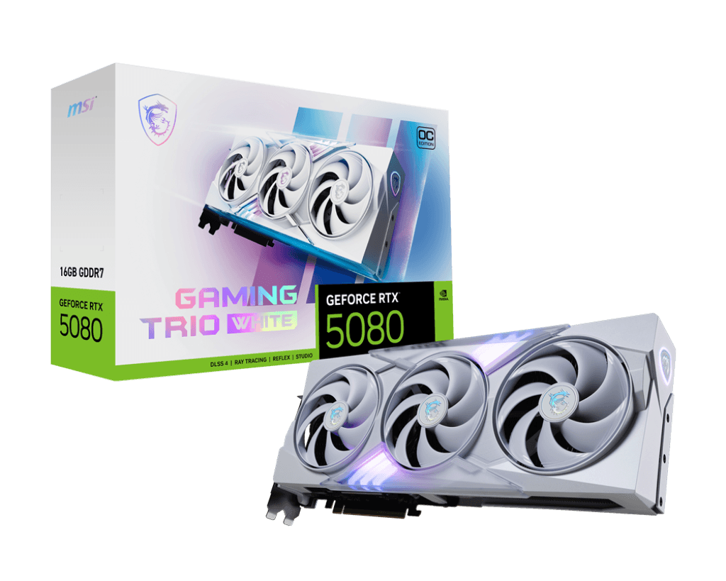 Card màn hình MSI GeForce RTX™ 5080 16G GAMING TRIO OC WHITE