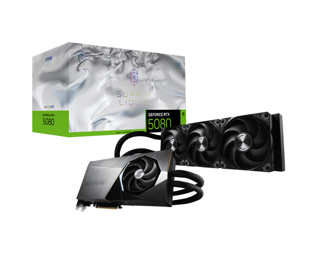 Card màn hình MSI GeForce RTX™ 5080 16G SUPRIM LIQUID SOC