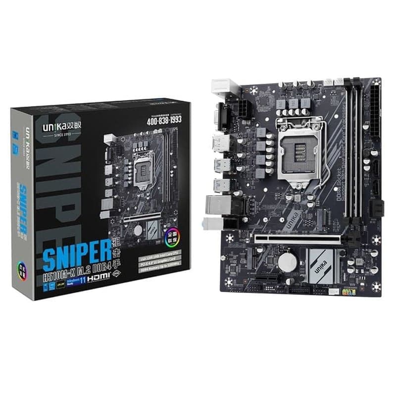 Mainboard Unika H510M-K.M2 DDR4 | LGA 1200, mATX, 2 khe RAM