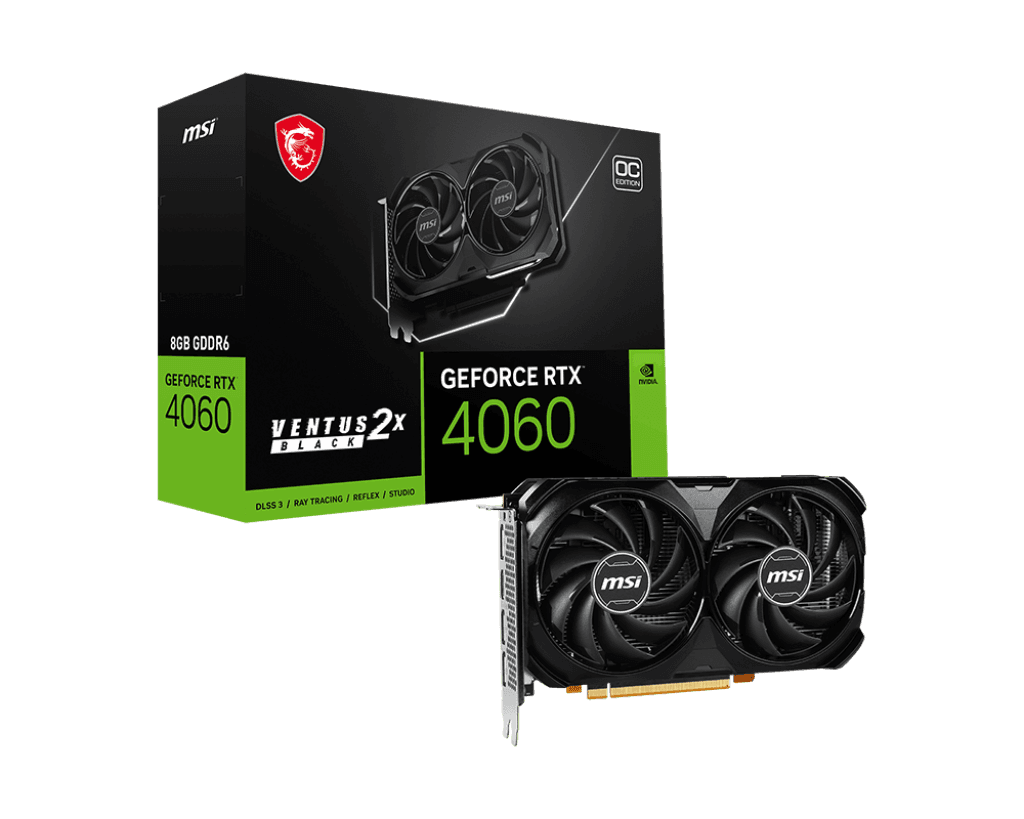 Card Màn Hình MSI GeForce RTX 4060 VENTUS 2X BLACK 8G OC