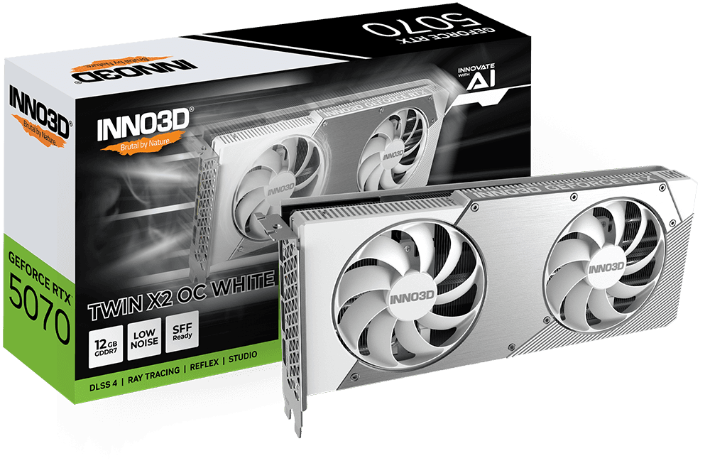 Card Màn hình Inno3d RTX 5070 Twin X2 OC 12GB White