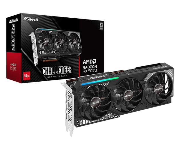 Card màn hình ASROCK CHALLENGER RX 9070 CL 16G