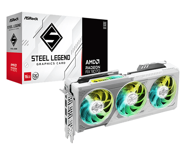 Card màn hình ASROCK STEEL LEGEND RX 9070 SL 16GO
