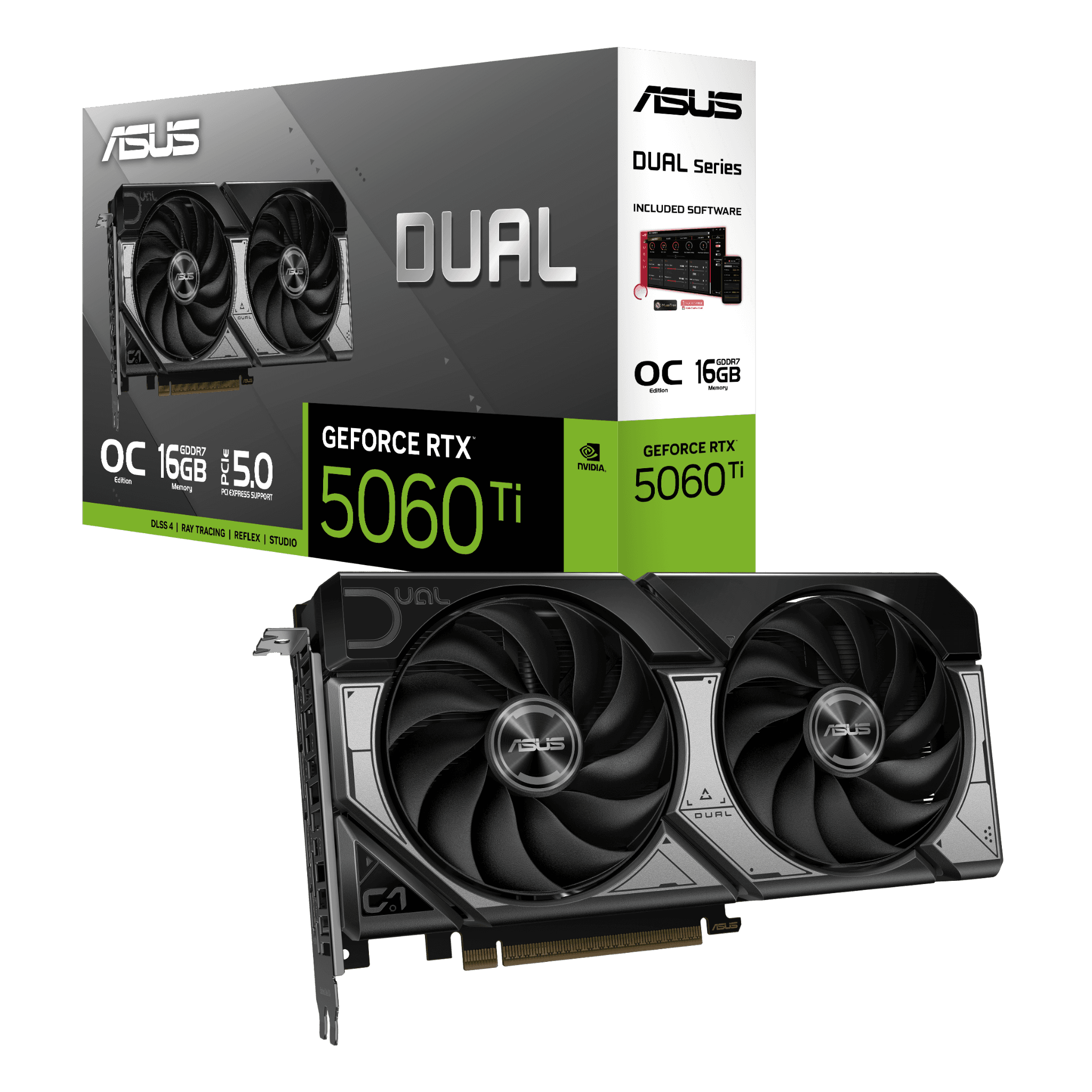 Card màn hình ASUS Dual GeForce RTX™ 5060 Ti 16GB GDDR7 OC Edition