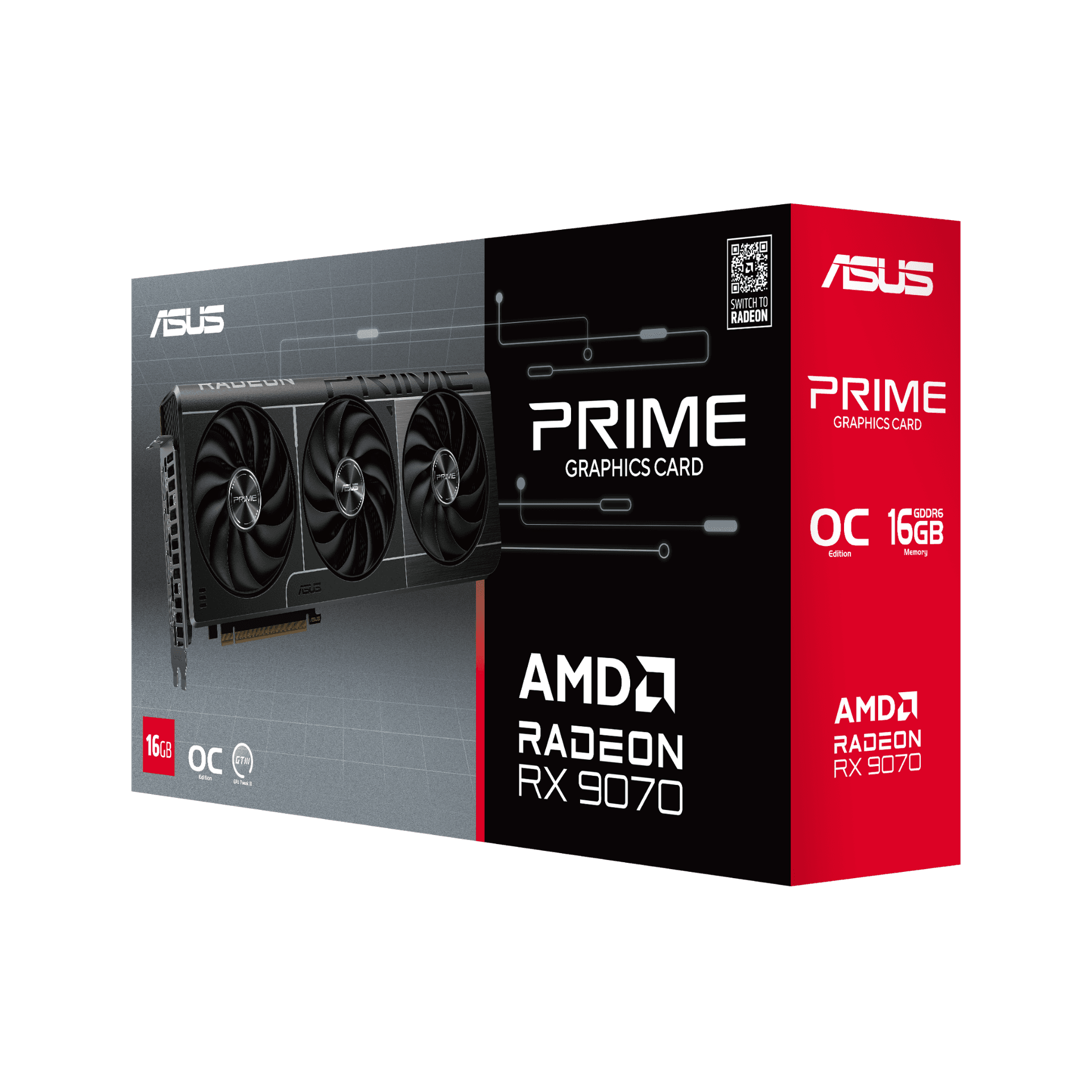 Card màn hình ASUS Prime Radeon™ RX 9070 OC Edition 16GB GDDR6