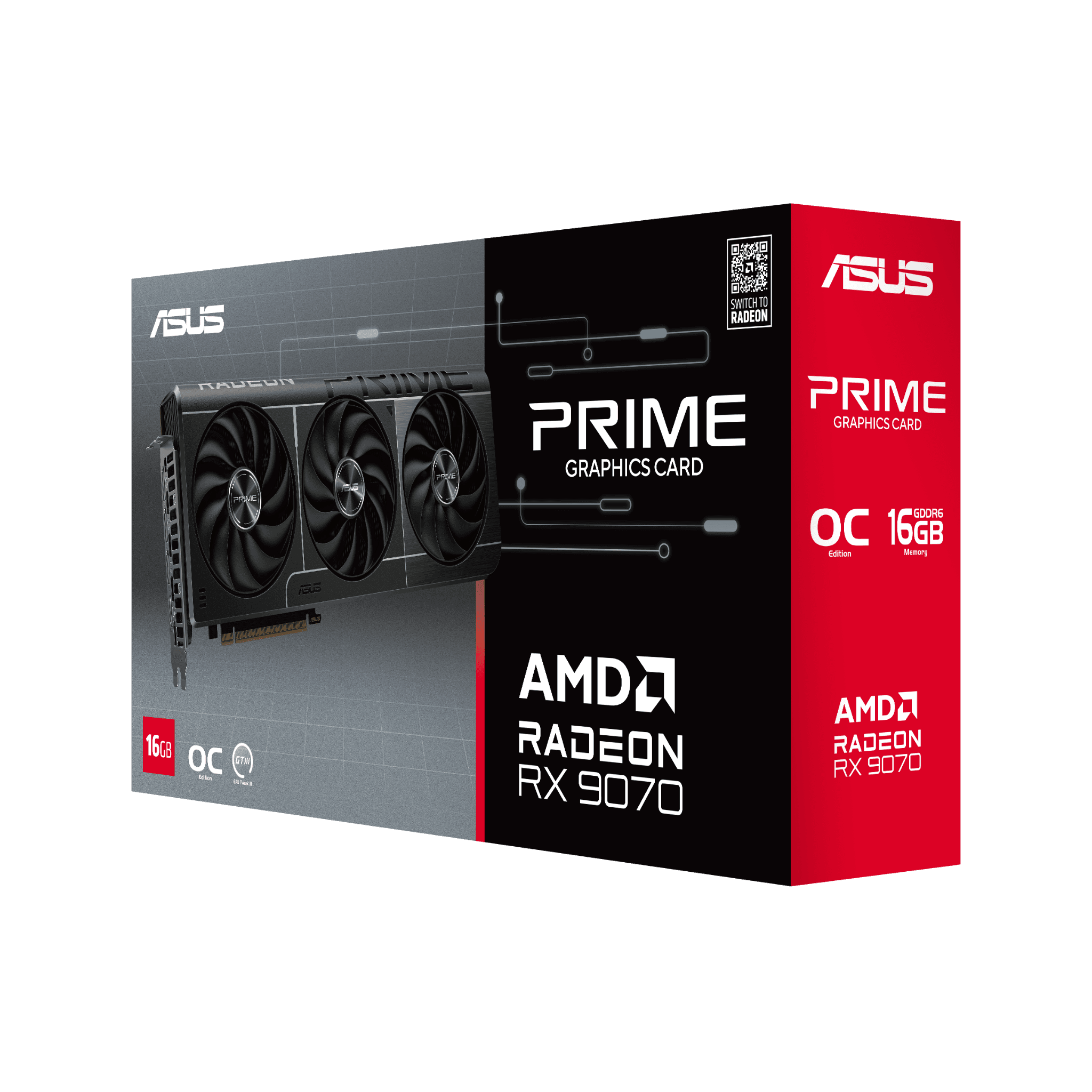 Card màn hình ASUS Prime Radeon™ RX 9070 OC Edition 16GB GDDR6