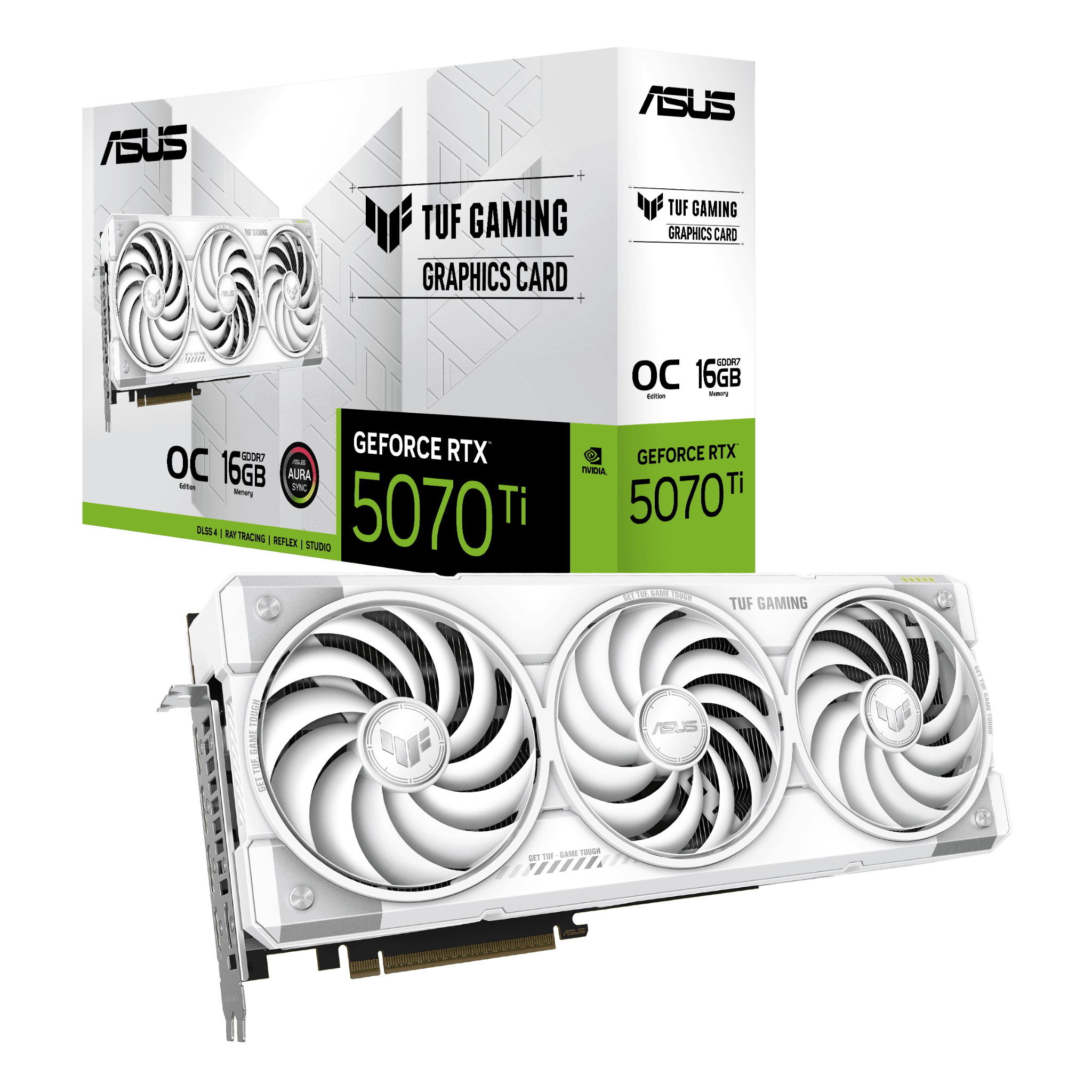 Card màn hình ASUS TUF Gaming GeForce RTX™ 5070 Ti WHITE 16GB GDDR7 OC Edition