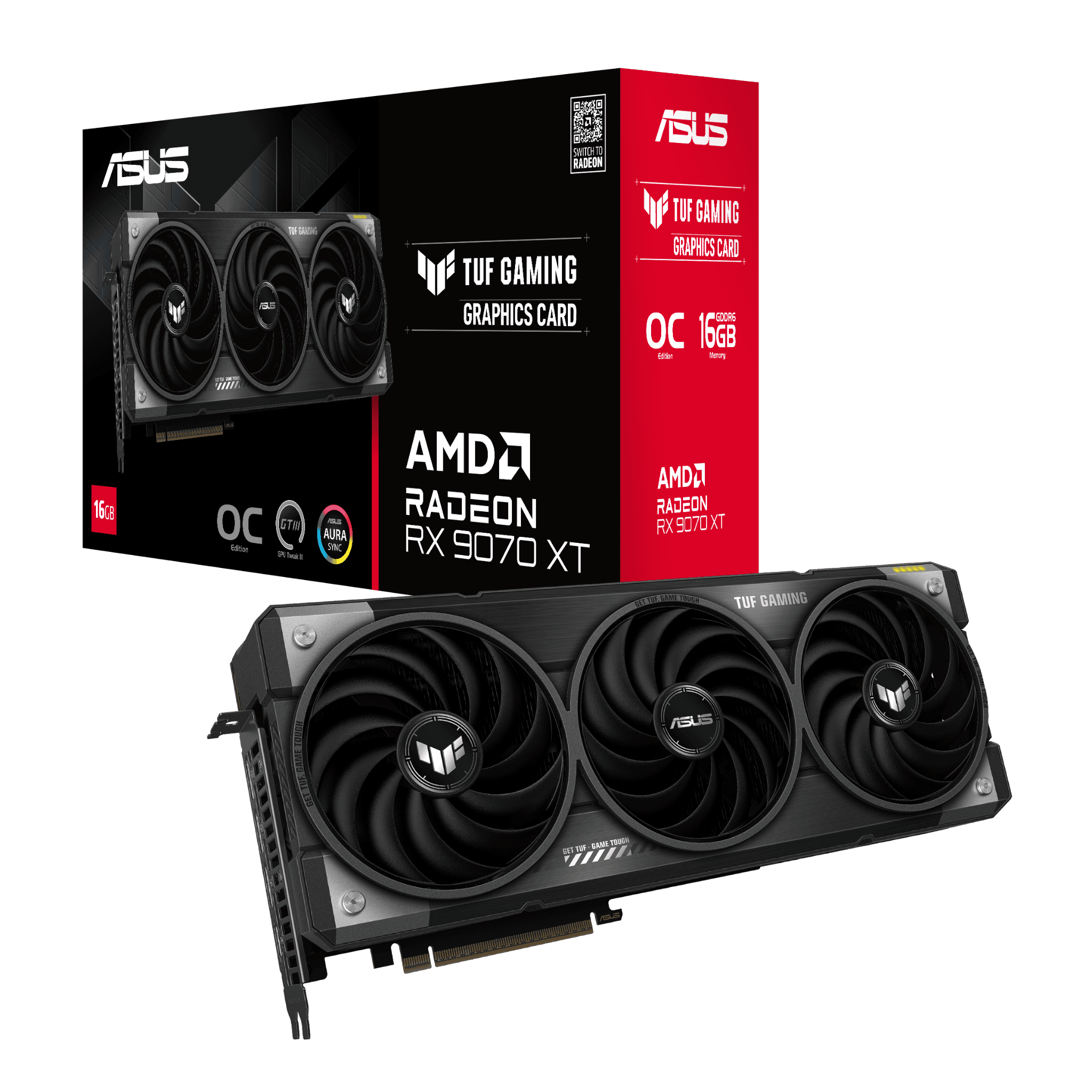 Card màn hình ASUS TUF Gaming Radeon™ RX 9070 XT OC Edition 16GB GDDR6