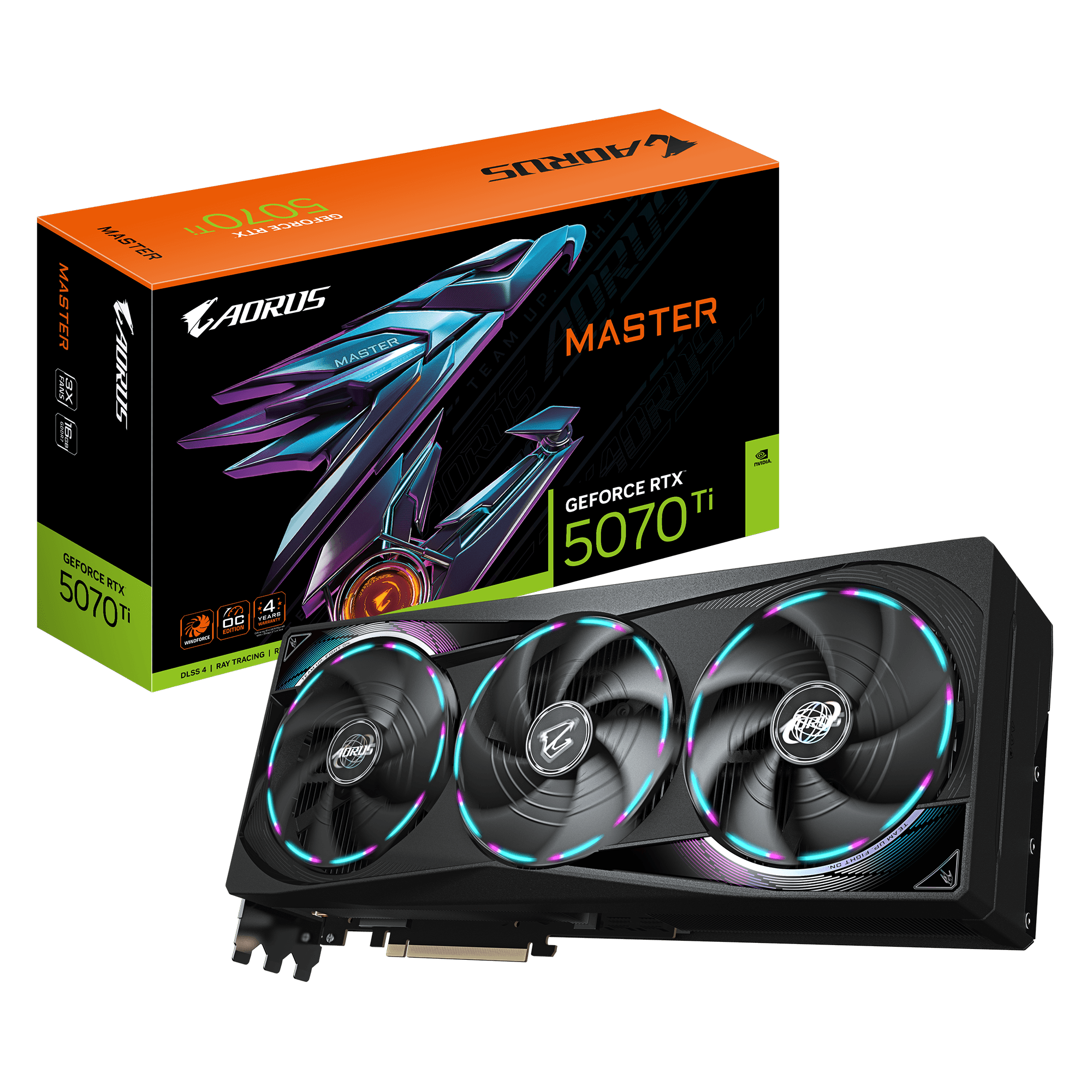 Card màn hình Gigabyte AORUS GeForce RTX™ 5070 Ti MASTER 16G