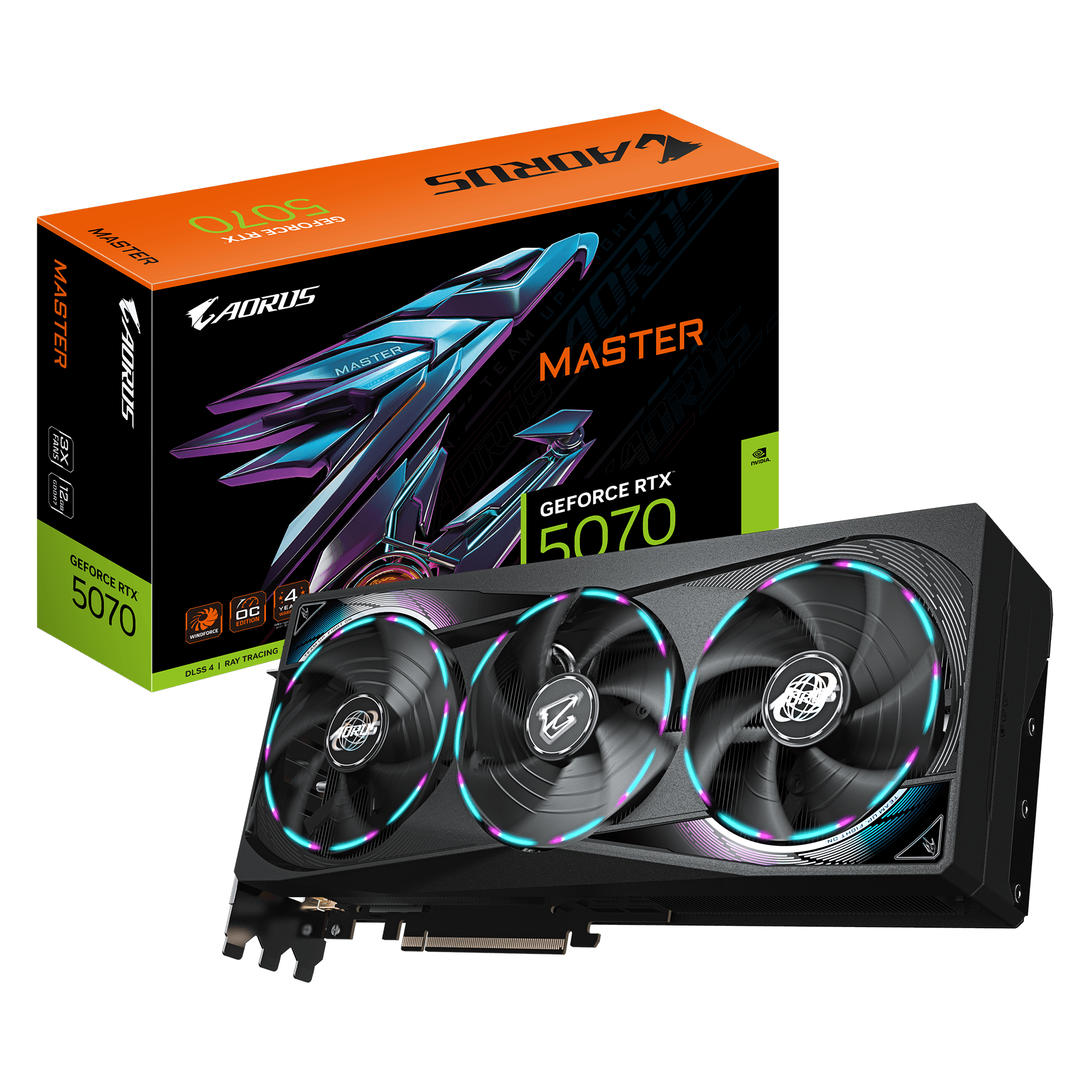 Card màn hình Gigabyte AORUS GeForce RTX™ 5070 MASTER 12G
