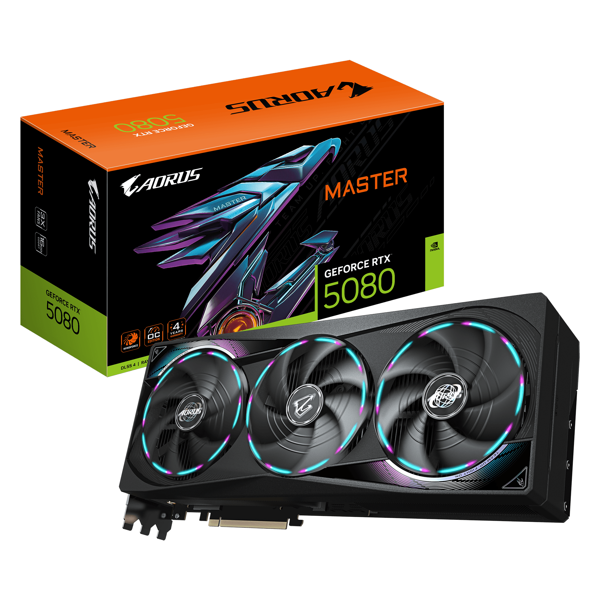 Card màn hình Gigabyte AORUS GeForce RTX™ 5080 MASTER 16G OC