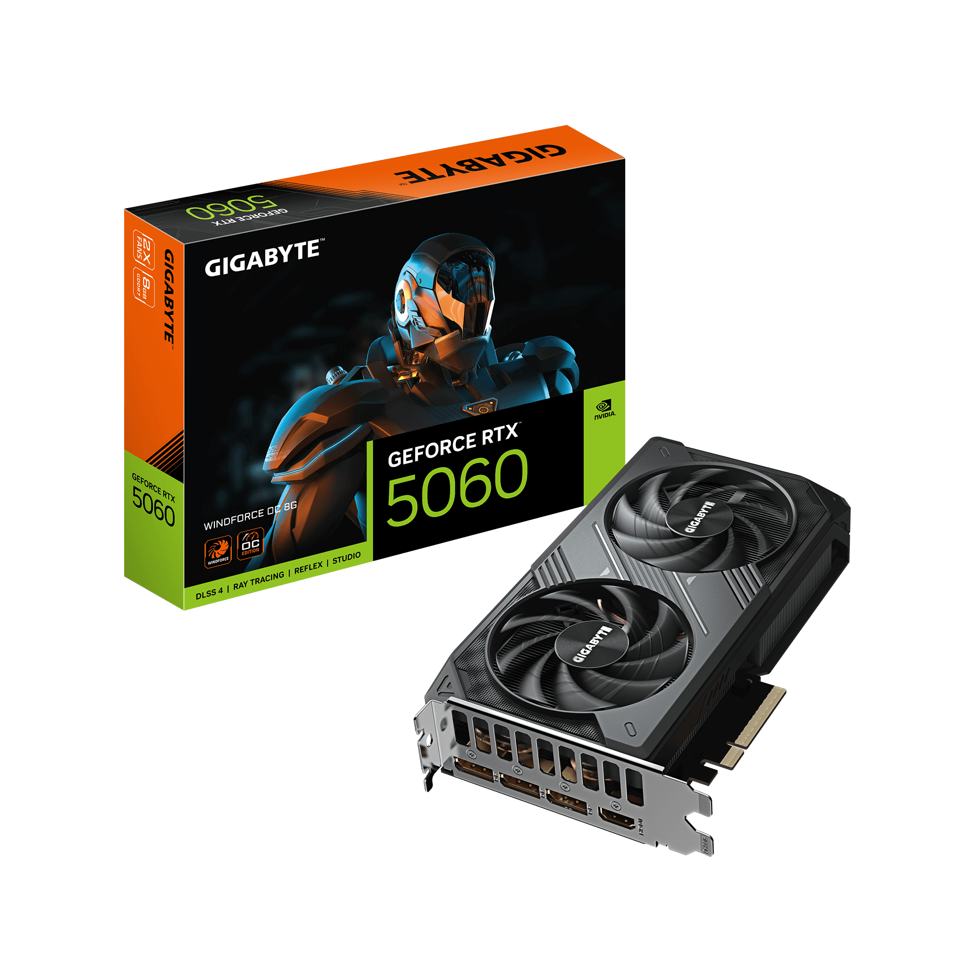 Card màn hình Gigabyte GeForce RTX™ 5060 WINDFORCE OC 8G