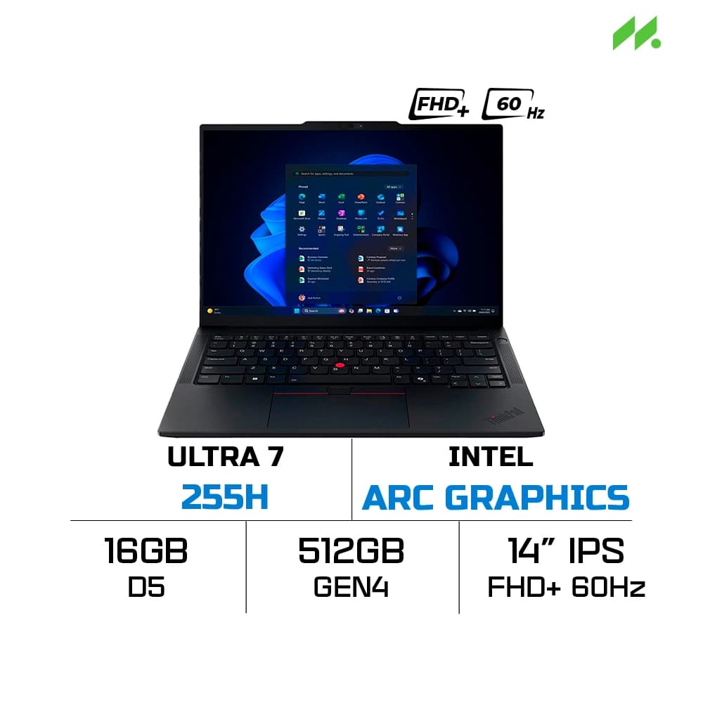 Laptop Lenovo ThinkPad E14 Gen 7 21SX002SVA (Ultra 7 255H, Arc Graphics, RAM 16GB DDR5, SSD 512GB, 14 Inch IPS WUXGA 60Hz, NoOS)