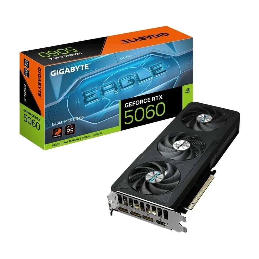 Card màn hình GIGABYTE GeForce RTX 5060 EAGLE MAX OC 8GB  ( 3 Fan )