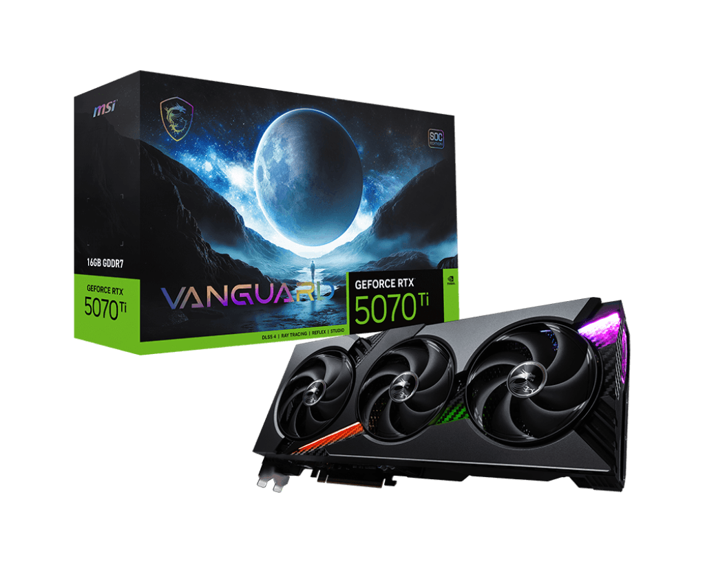 Card màn hình MSI GeForce RTX™ 5070 Ti 16G VANGUARD SOC