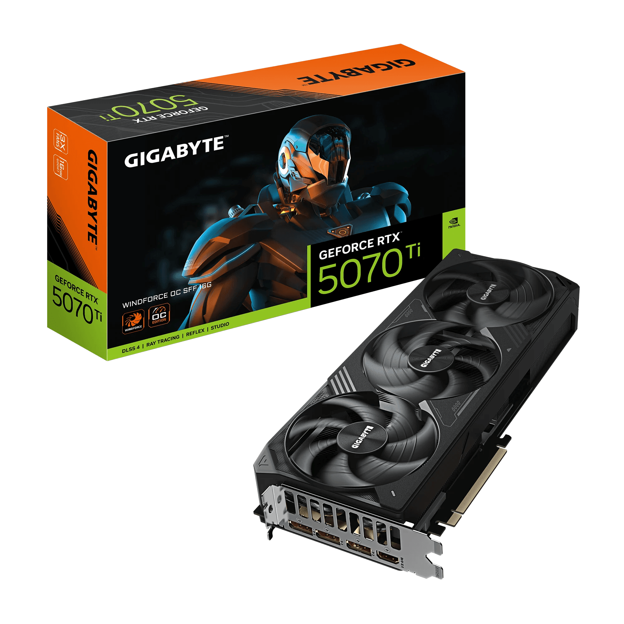 Card màn hình Gigabyte GeForce RTX  5070 Ti WINDFORCE SFF 16G OC 2ND BH Tới 1/4/2028