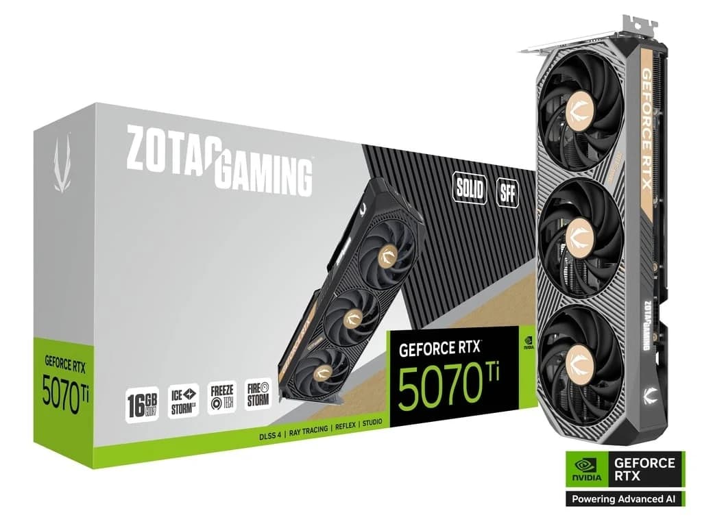 Card ZOTAC GAMING GeForce RTX 5070 Ti 16GB SOLID SFF OC 2ND BH TỚI 01/01/2029