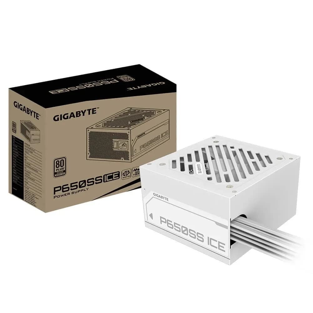 Nguồn Máy Tính GIGABYTE P650SS ICE 650W 80 Plus Silver (Màu Trắng)