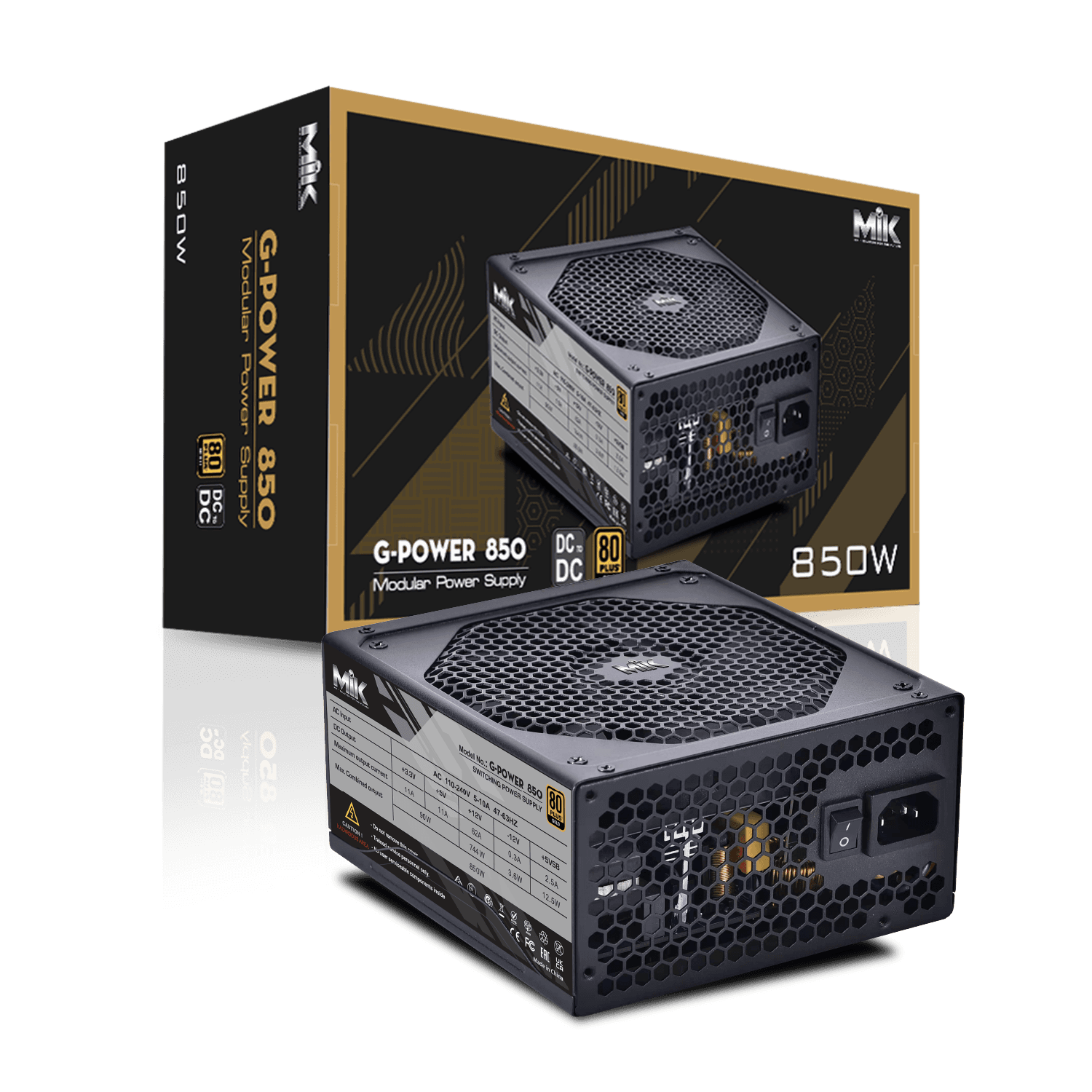 NGUỒN MIK GPOWER 850W 80 plus gold