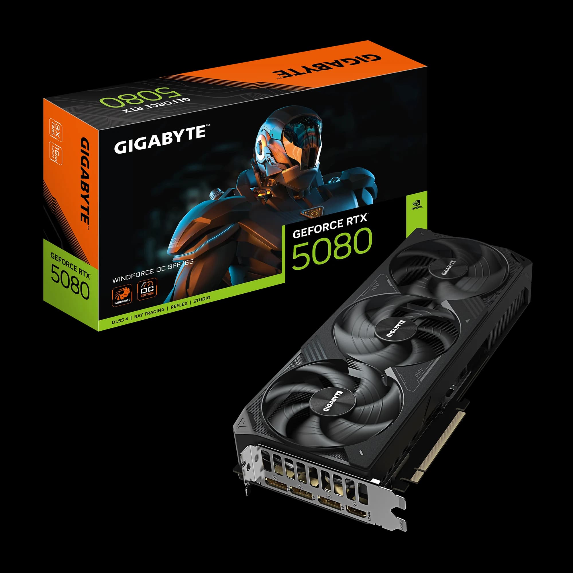 Card màn hình Gigabyte GeForce RTX 5080 WINDFORCE OC SFF 16G