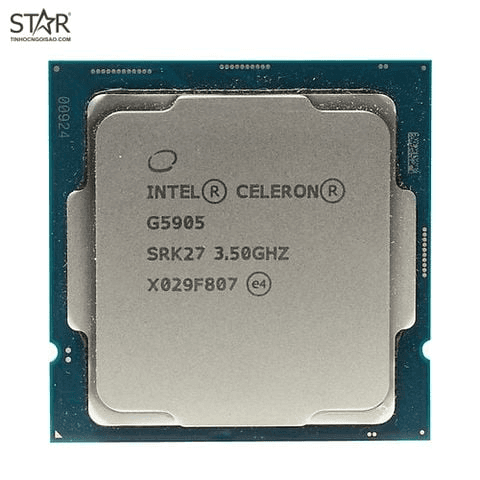 CPU Intel Celeron G5905 Tray (No Box) | 2 nhân 2 luồng, 3.5GHz, Socket LGA1200