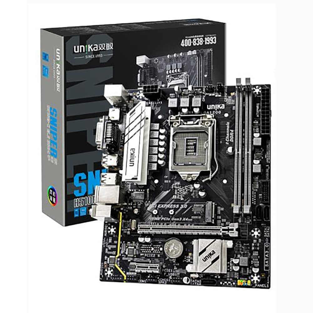 Mainboard (Intel) Unika H510M 10TH Sniper DDR4 (SN UNIKA026042241) | LGA 1200, mATX, 2 khe DDR4
